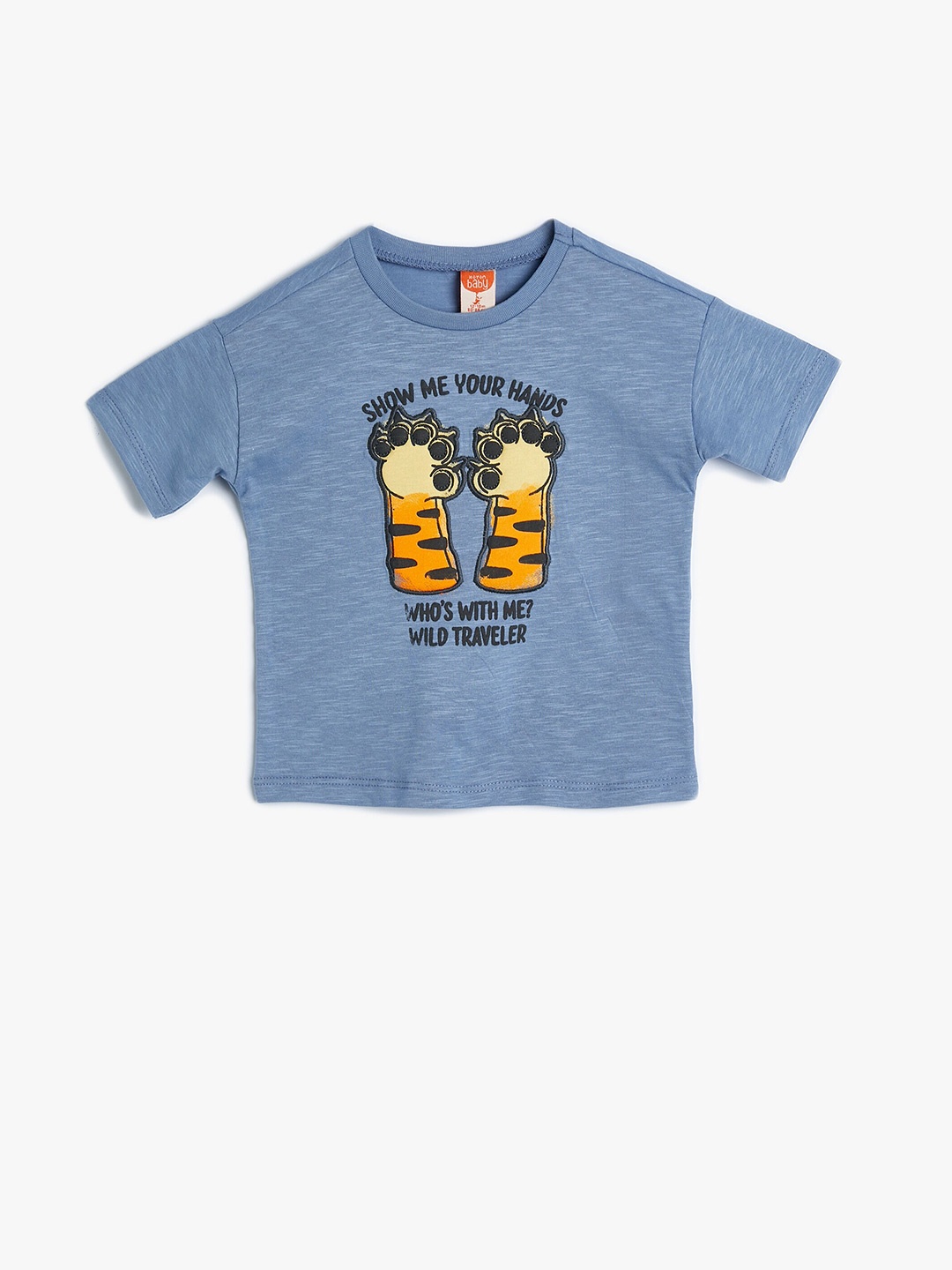 

Koton Boys Graphic Printed Pure Cotton T-shirt, Blue