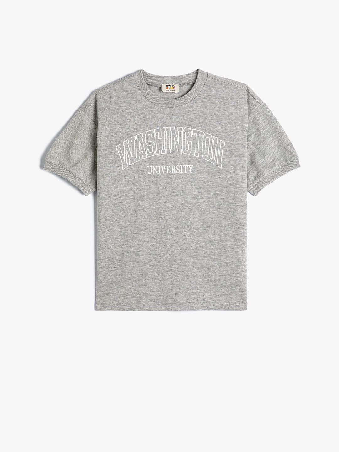 

Koton Boys Typography Printed T-shirt, Grey