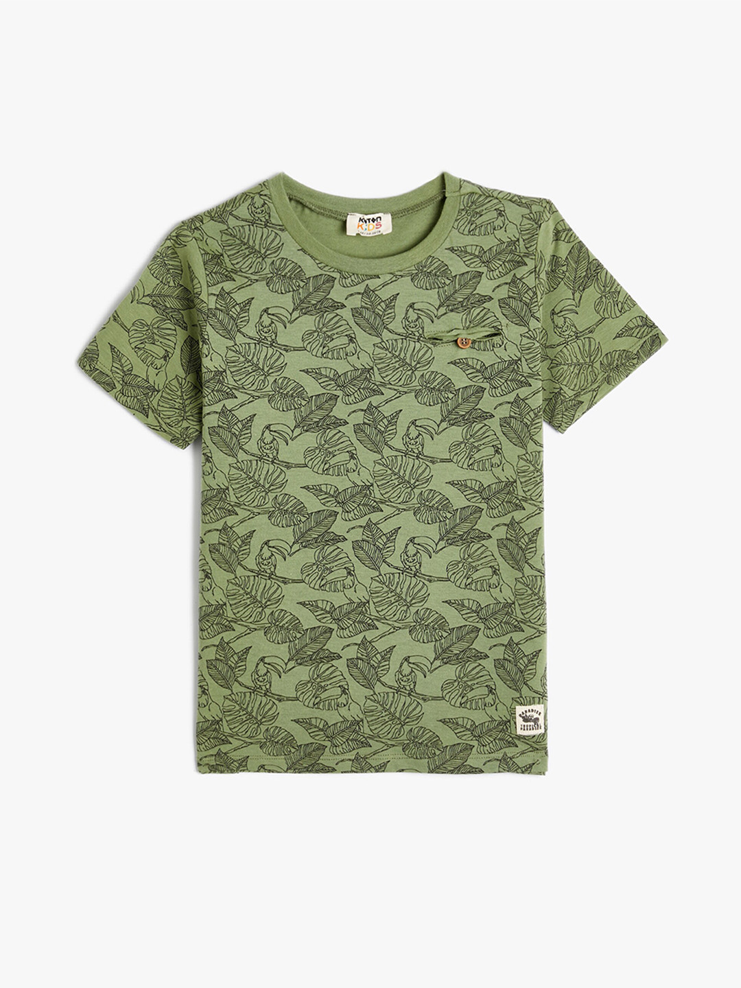 

Koton Boys Conversational Printed Pure Cotton T-shirt, Green