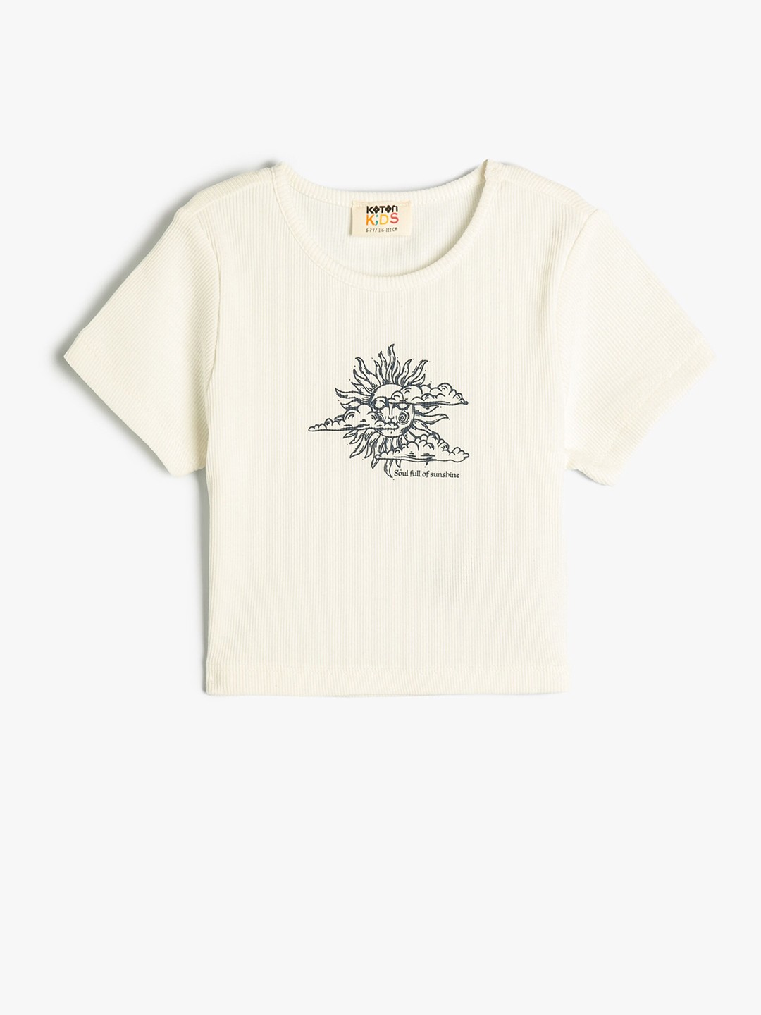 

Koton Girls Graphic Printed T-shirt, Beige