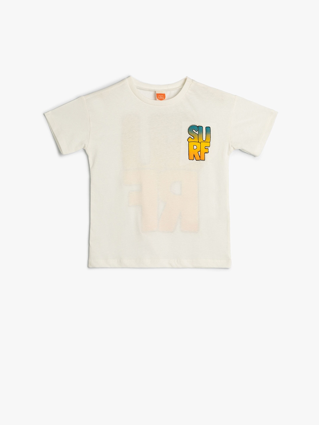 

Koton Boys Typography Printed Pure Cotton T-shirt, Beige