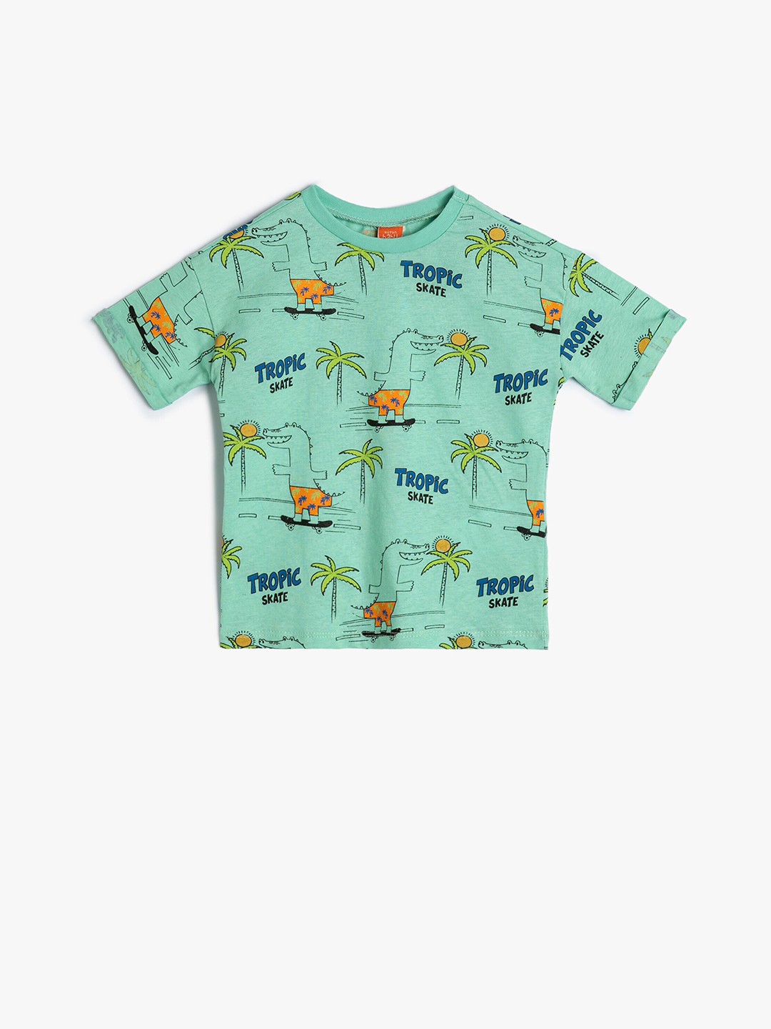 

Koton Boys Conversational Printed Pure Cotton T-shirt, Green
