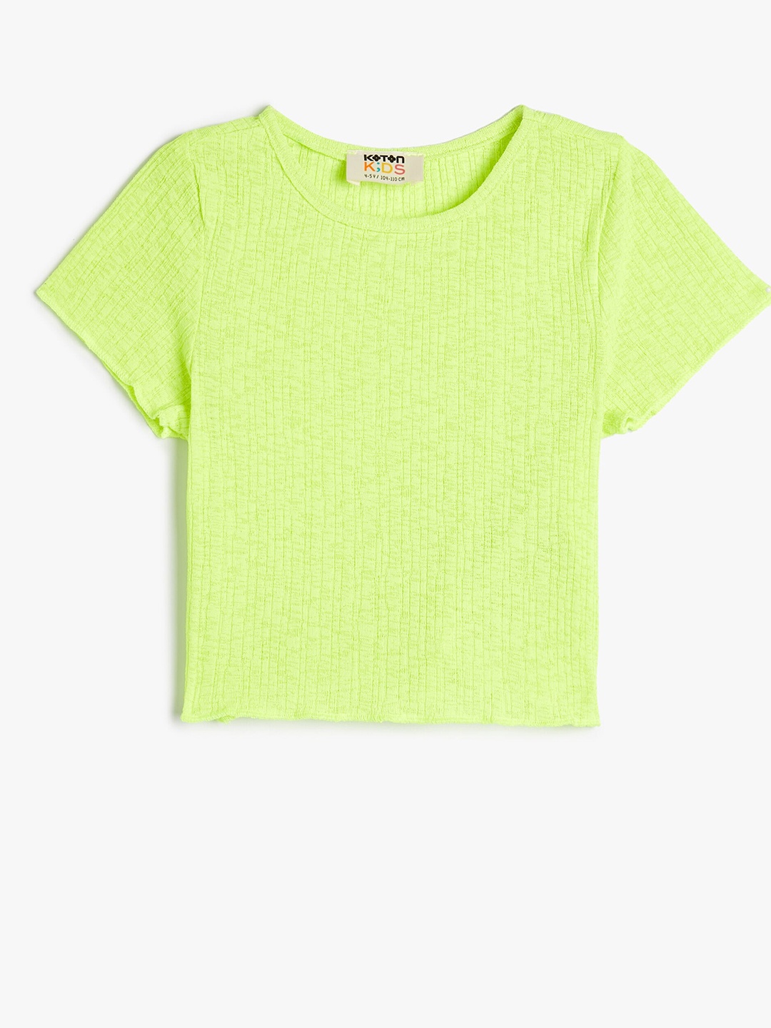 

Koton Girls Round Neck T-Shirt, Green