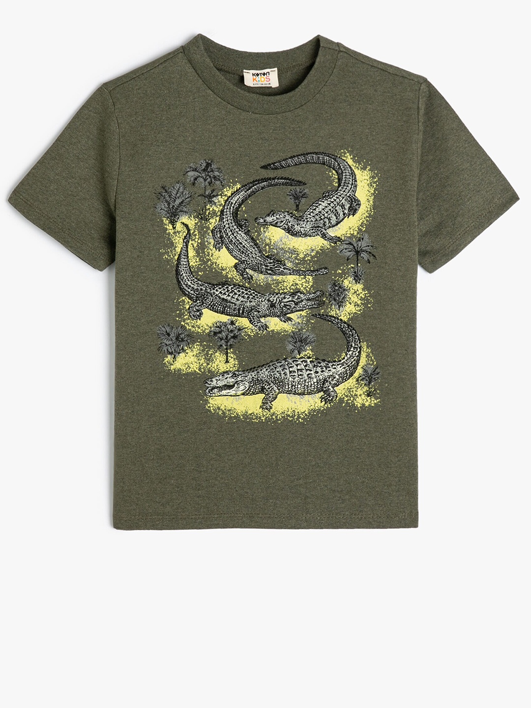 

Koton Boys Graphic Printed Cotton T-shirt, Green