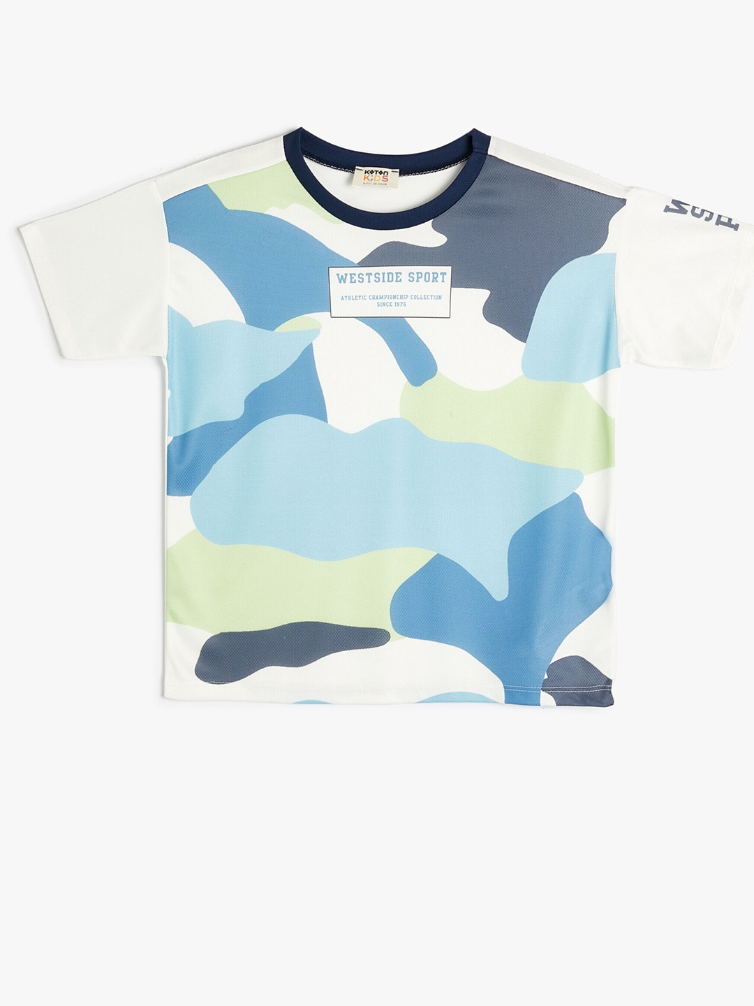 

Koton Boys Abstract Printed Casual T-shirt, Blue
