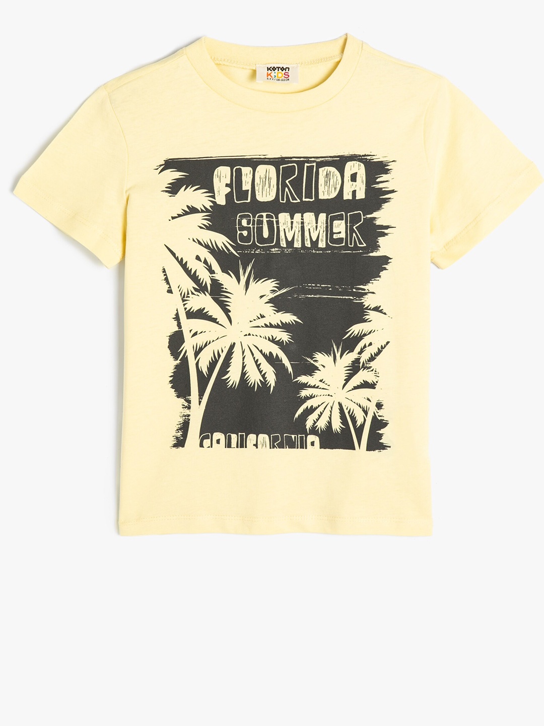 

Koton Boys Graphic Printed Cotton T-shirt, Yellow