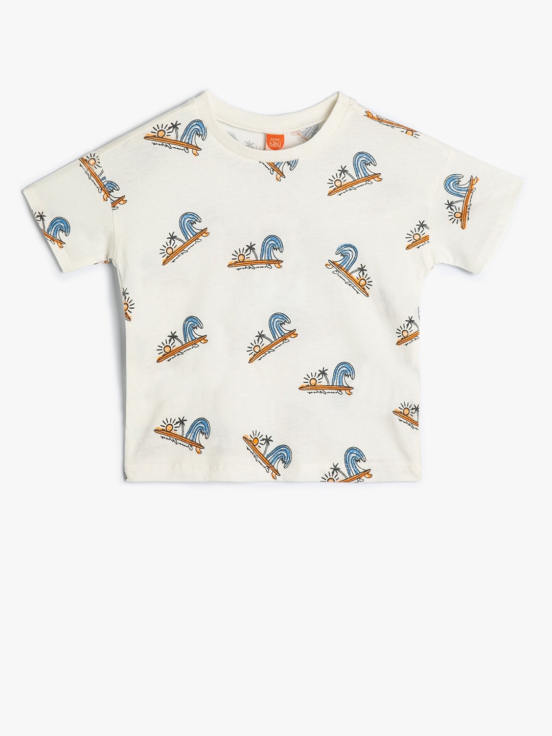 

Koton Boys Conversational Printed Cotton T-shirt, Beige