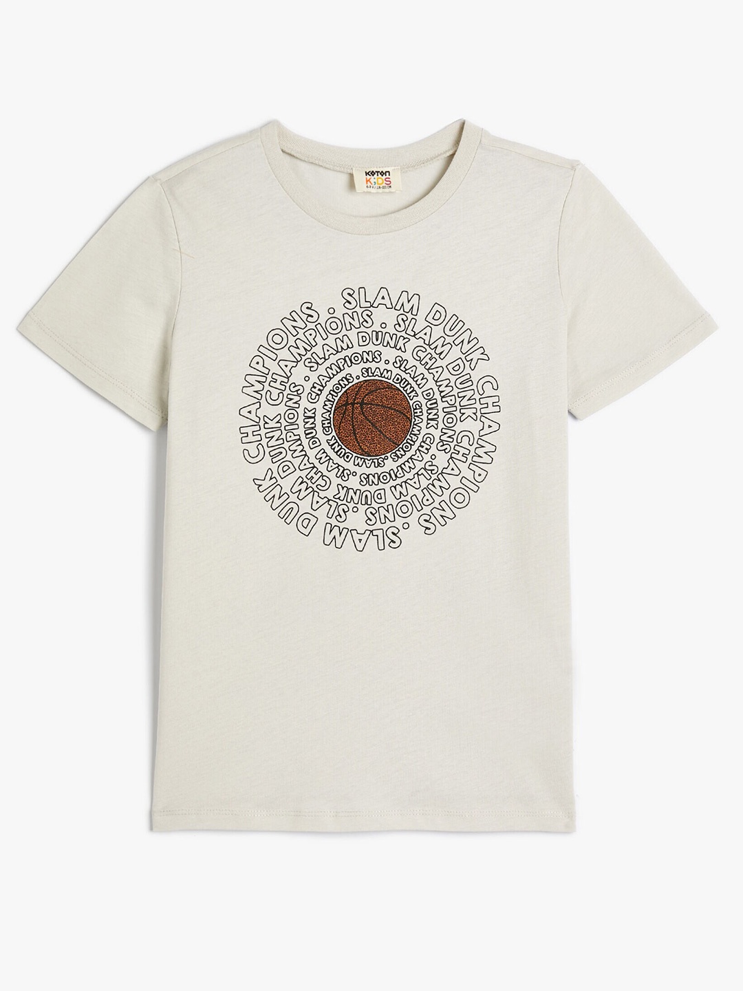 

Koton Boys Graphic Print Pure Cotton T-shirt, Grey