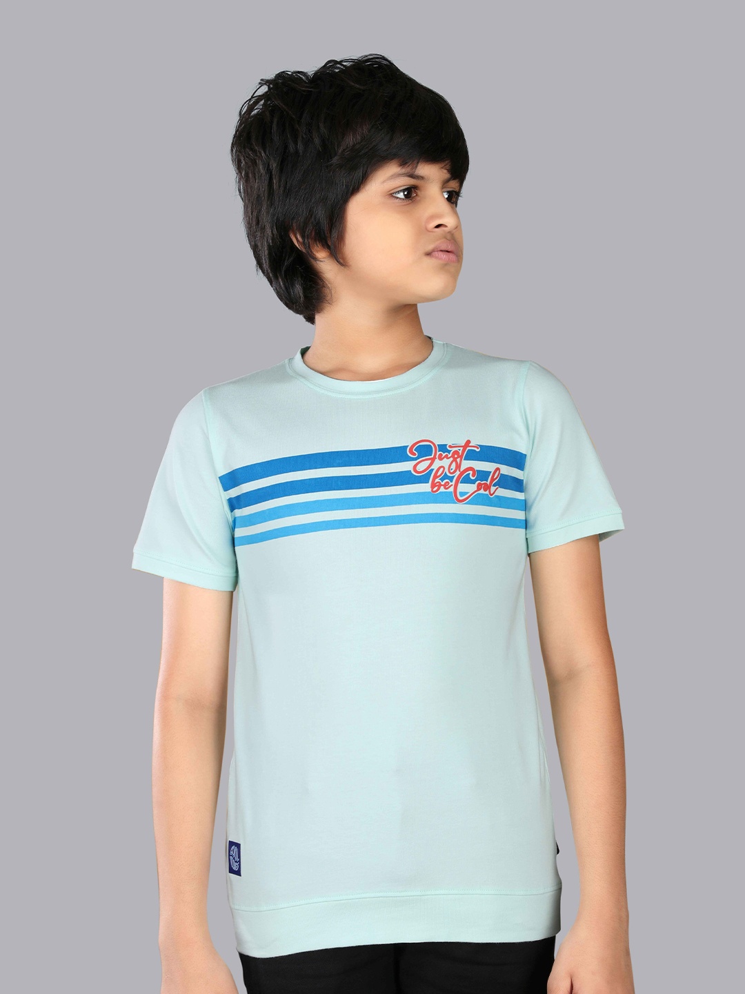 

3PIN Boys Striped Round Neck Short Sleeves T-shirt, Blue