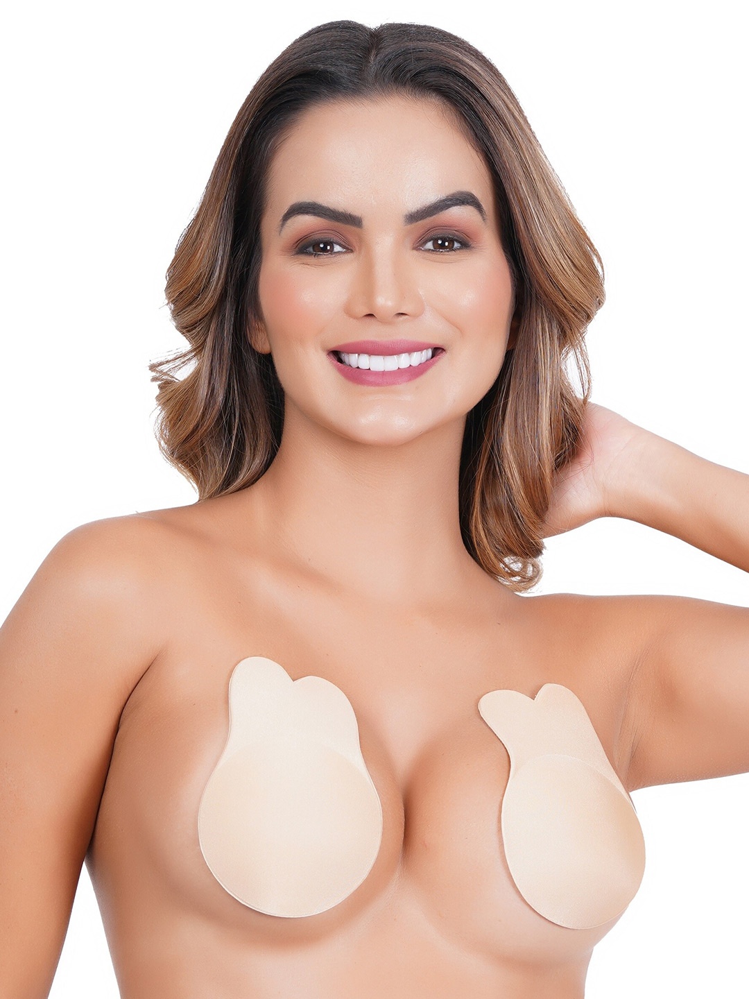 

Liigne Adhesive Reusable Breast Lift Up Stick-On Bra With All Day Comfort, Beige