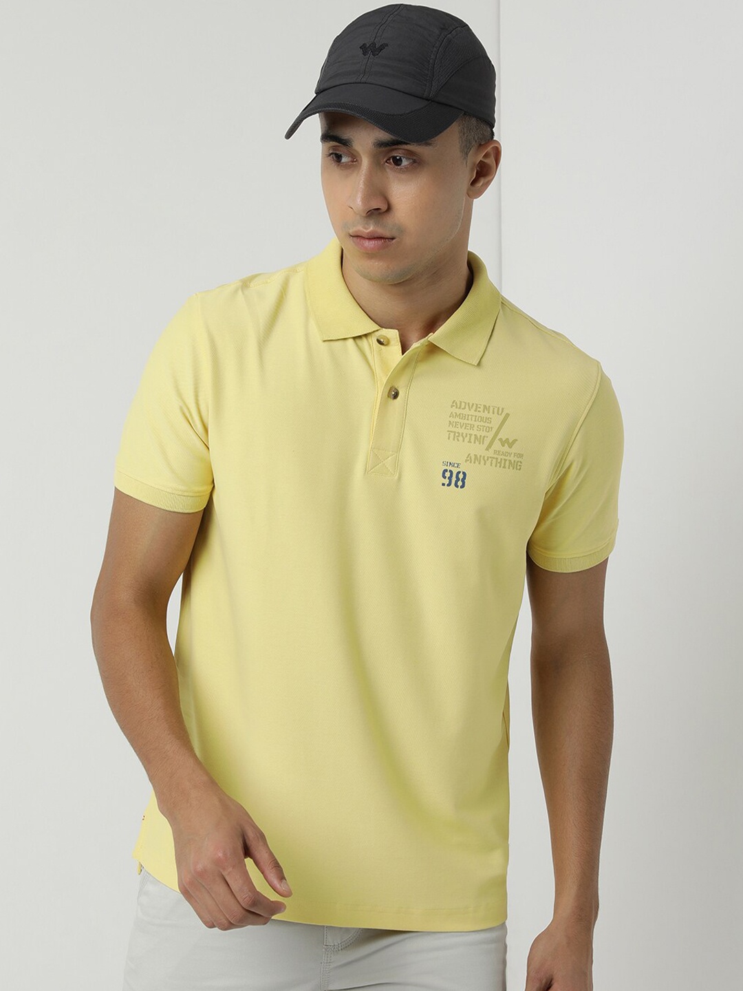 

Wildcraft Polo Collar Short Sleeves Anti Odour Regular Fit T-shirt, Mustard