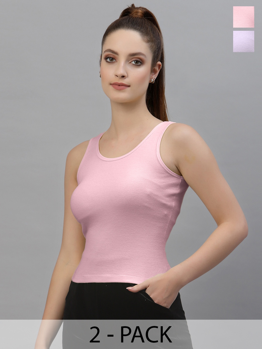 

Friskers Cotton Tank Top, Purple
