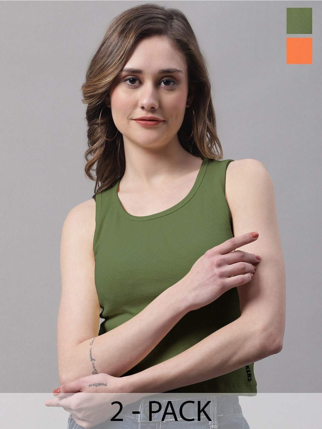 

FBAR Cotton Tank Top, Orange