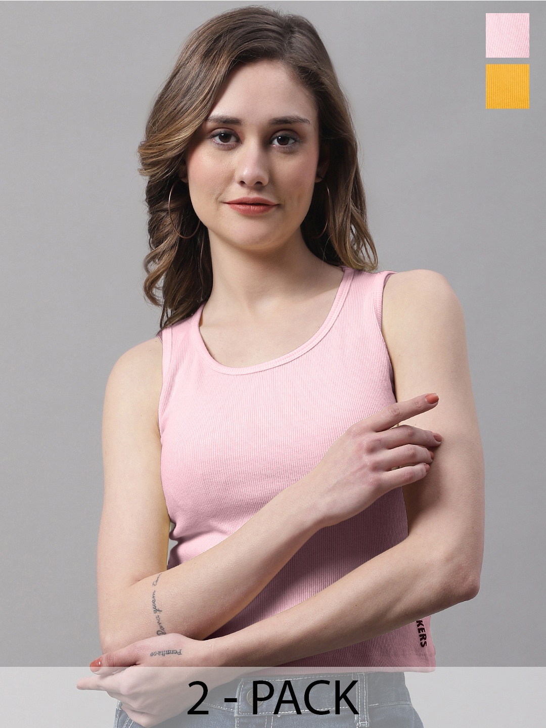 

FBAR Cotton Tank Top, Mustard