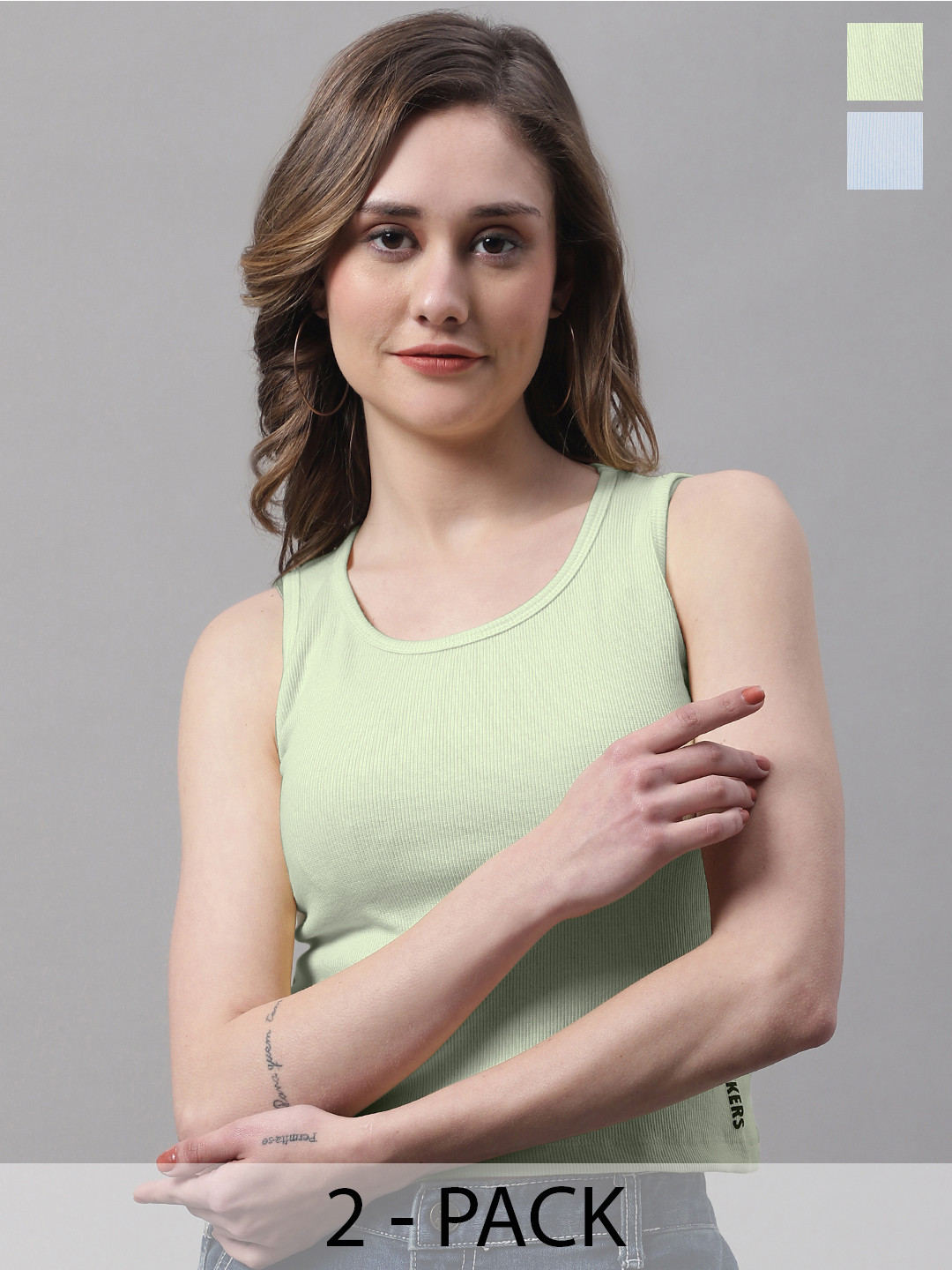 

FBAR Cotton Tank Top, Turquoise blue