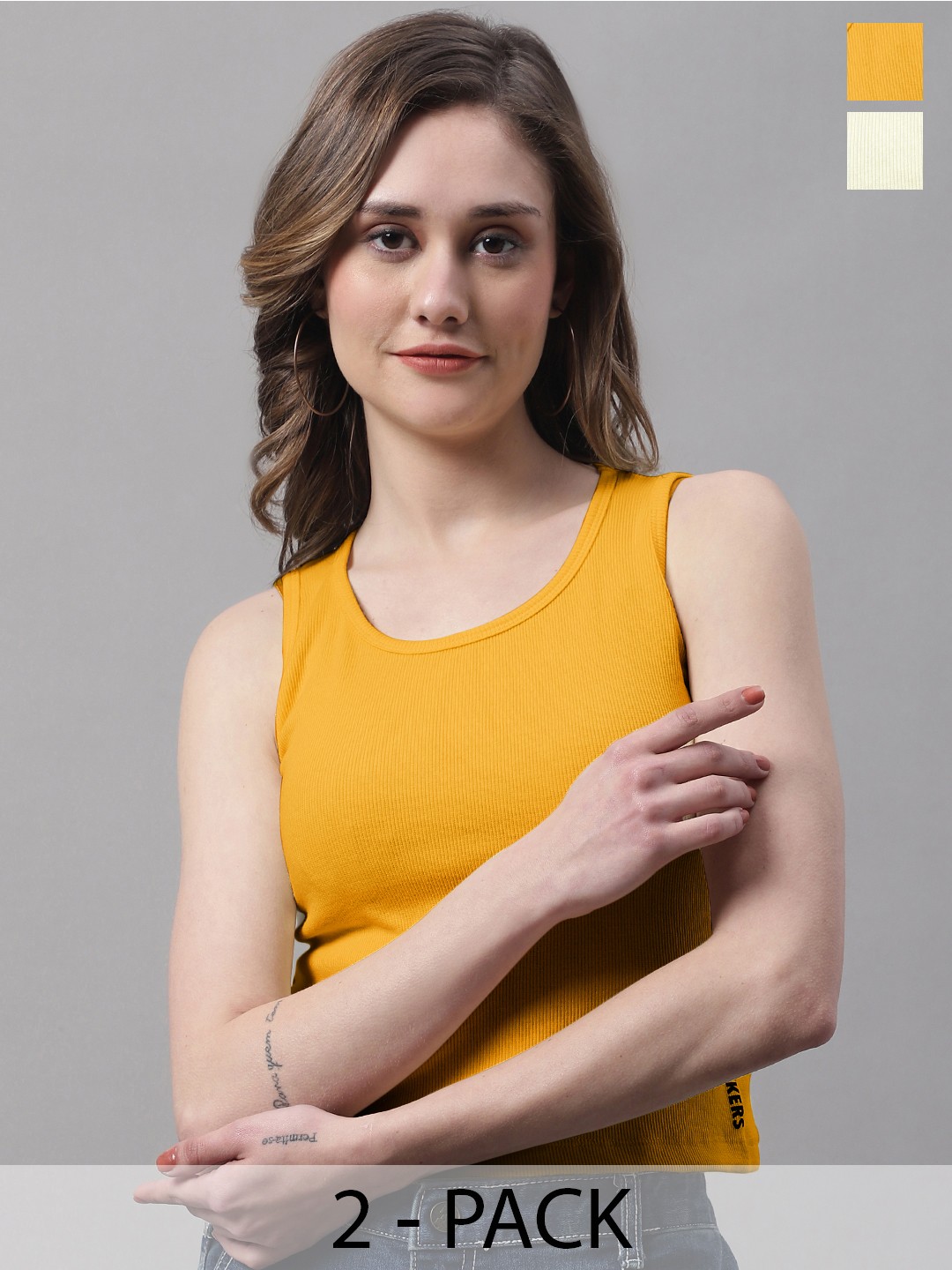 

FBAR Cotton Tank Top, Yellow