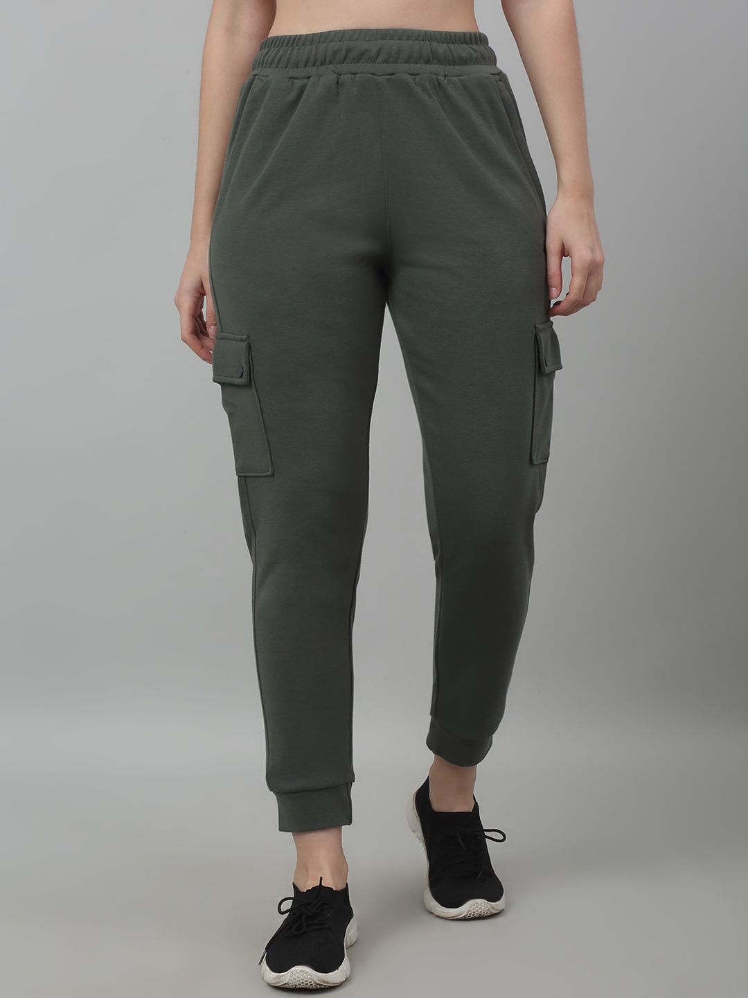 

Cantabil Women Mid-Rise Joggers, Olive