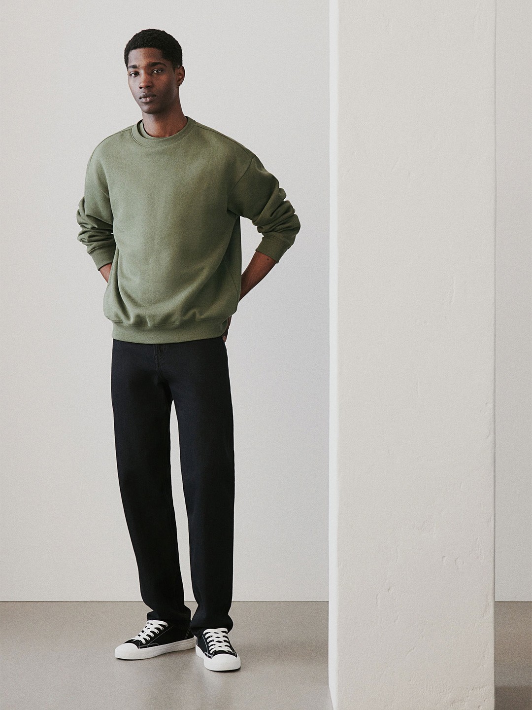 

H&M Loose Fit Sweatshirt, Green