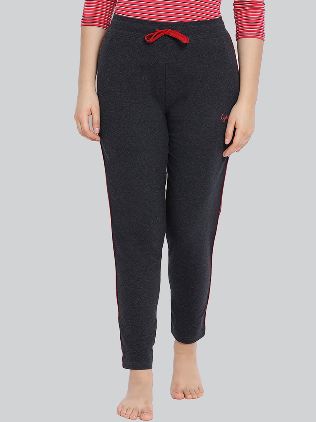 LYRA Cotton Slim-Fit Lounge Pant, Black