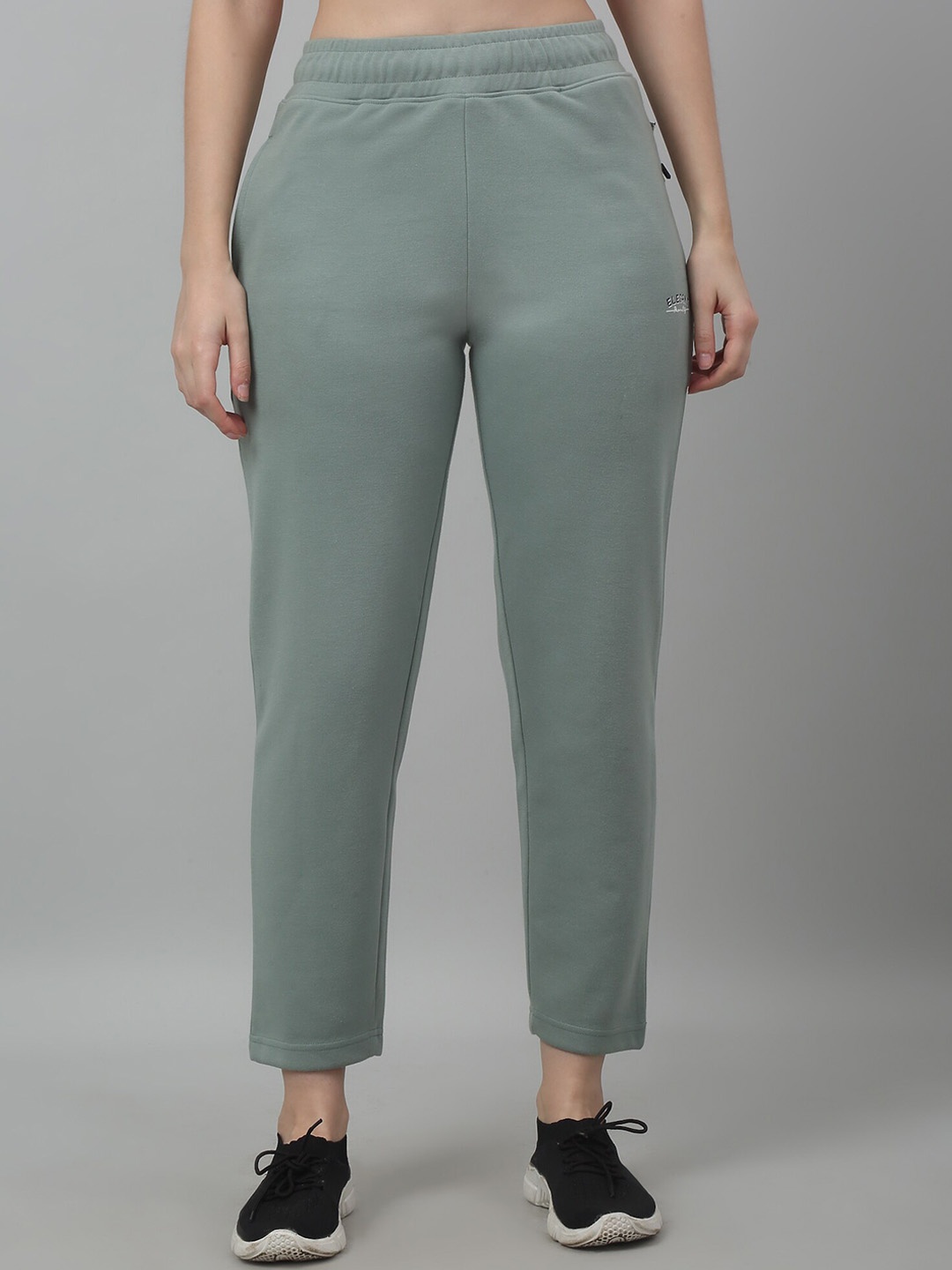 

Cantabil Women Mid Rise Track Pants, Teal