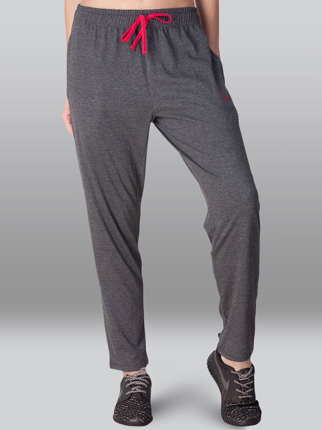 

LYRA Women Cotton Track Pants, Grey