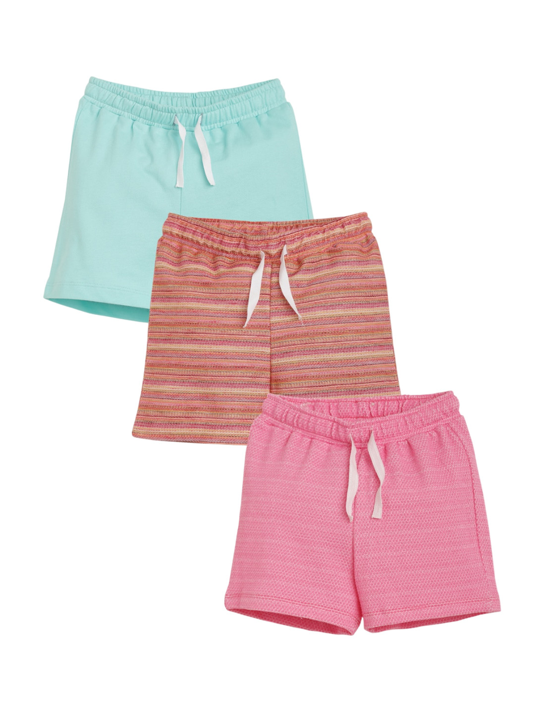 

Anthrilo Girls Striped Technology Shorts, Multi