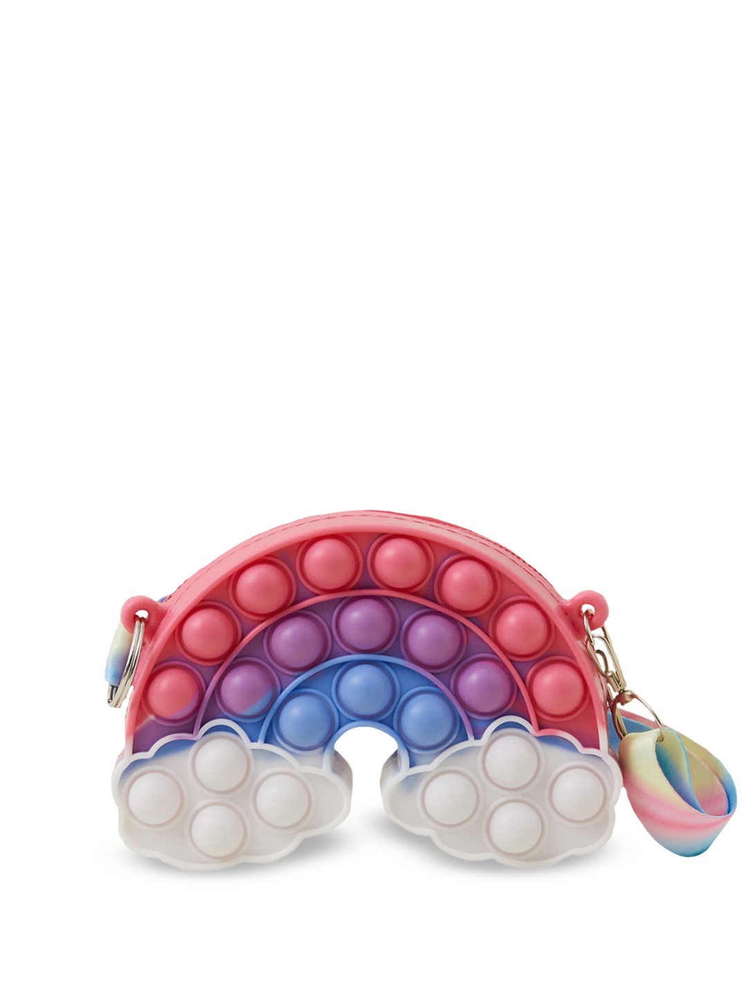 

Accessorize Girls Self Design Structured Sling Bag, Red