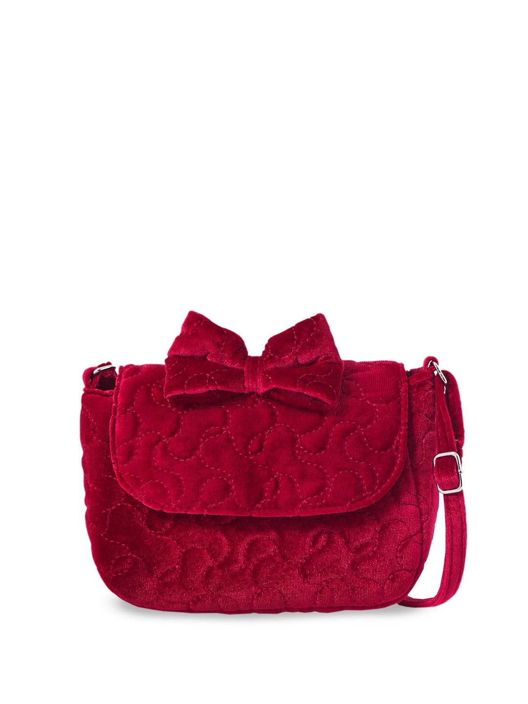 

Accessorize Textured Structured Sling Bag with Fringed, Red