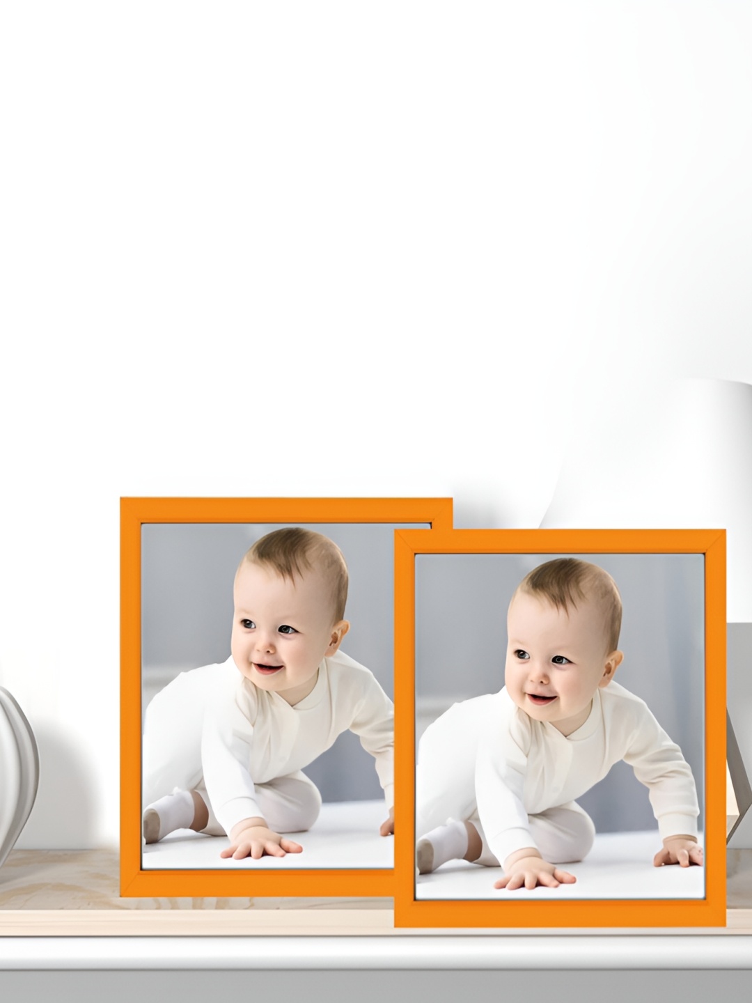 KDM HOME DECOR Orange 2 to 4 Pieces Wood Table Photo Frames