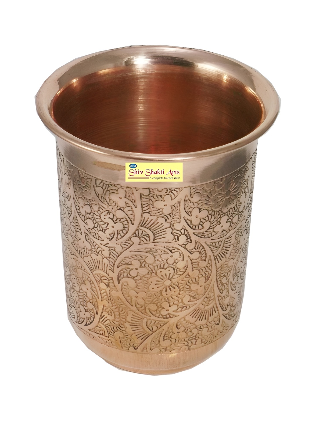 

Shivshakti Arts Brown Copper Water or Juice Glass 200 ml