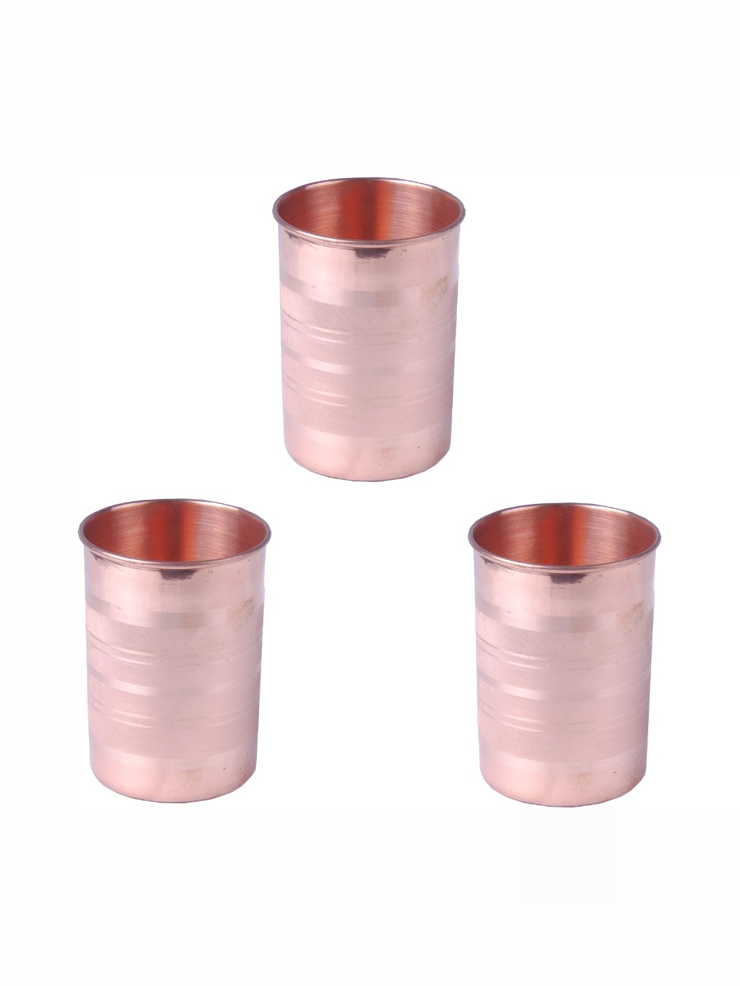 

Shivshakti Arts Brown 3 Pieces Copper Water Glass 300 ml