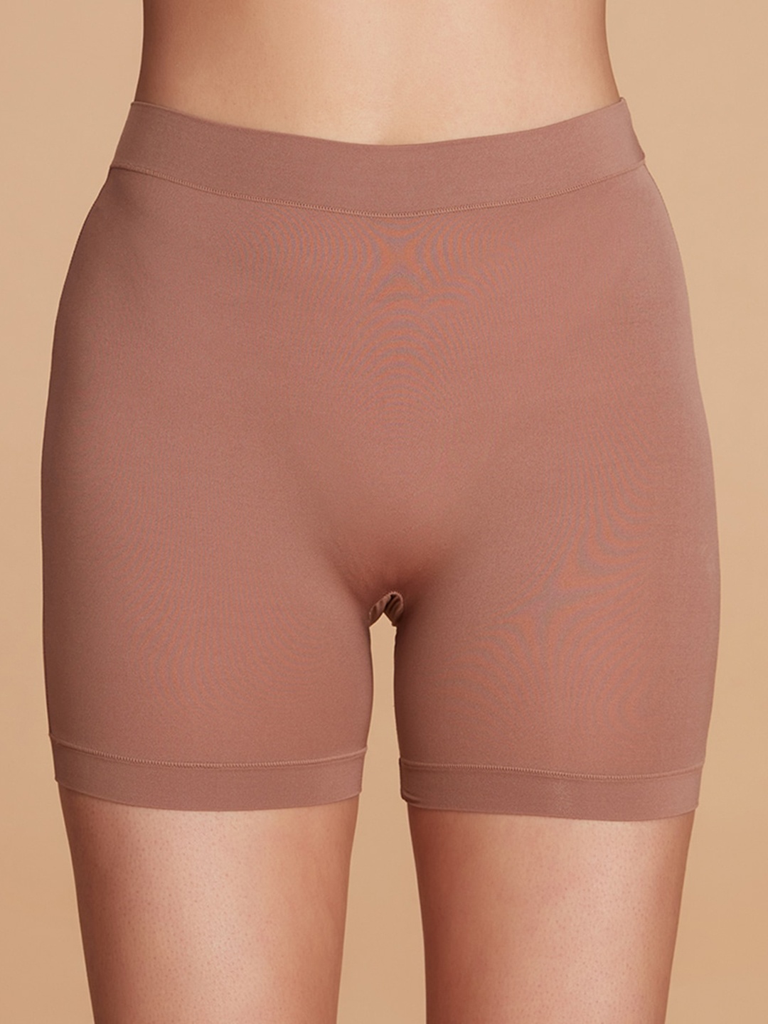 

Nykd Women Slim Fit Sports Shorts, Brown