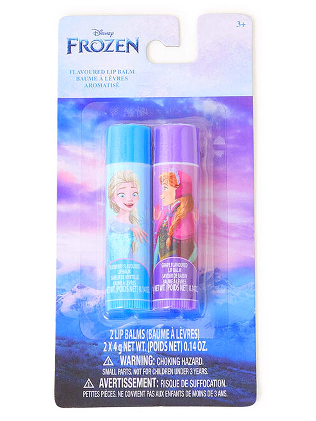 

Accessorize Girls Set of 2 Frozen Lip Balm - Raspberry & Grape Flavoured, Blue