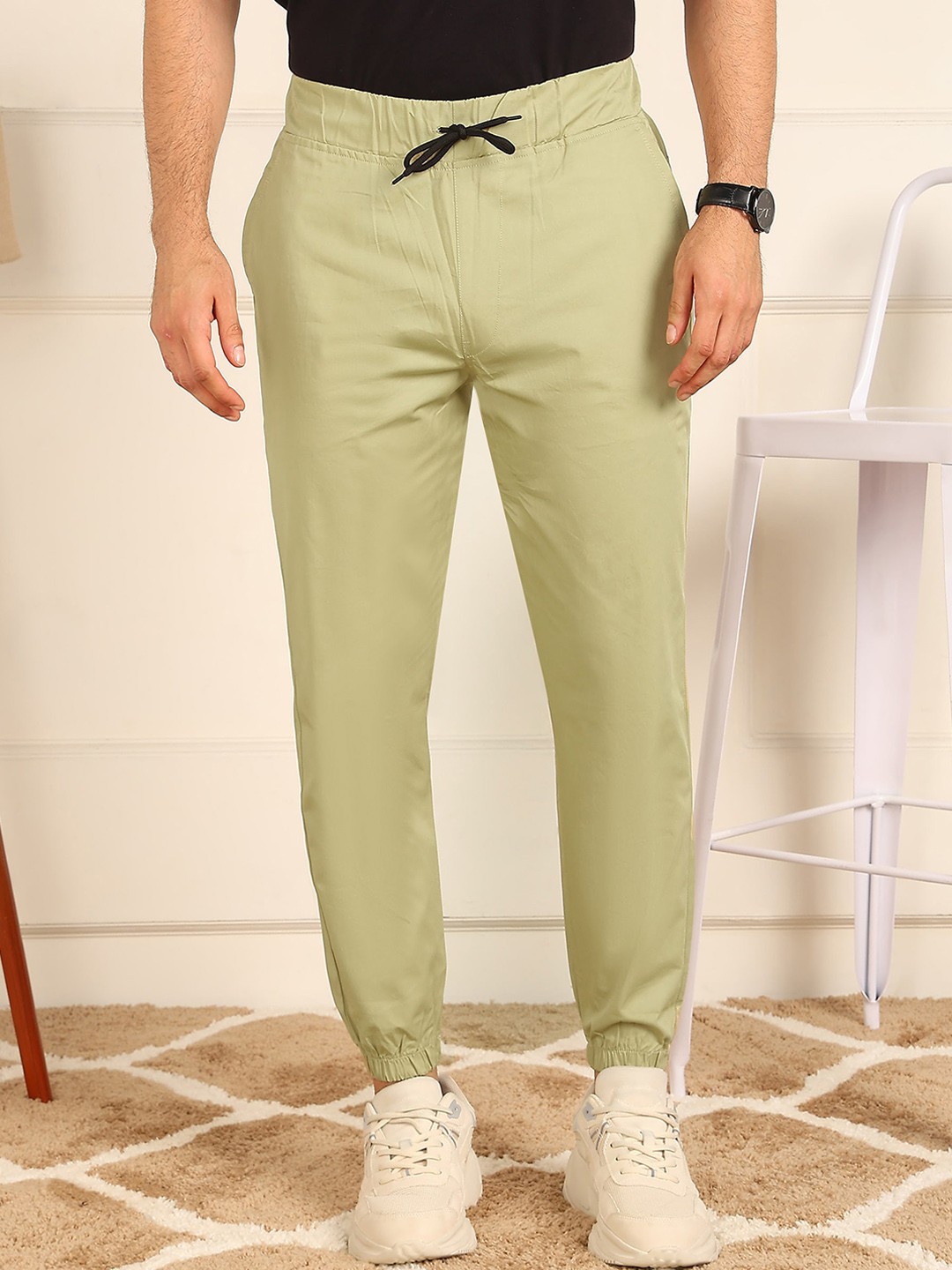 

FUBAR Men Mid-Rise Slim Fit Joggers, Green