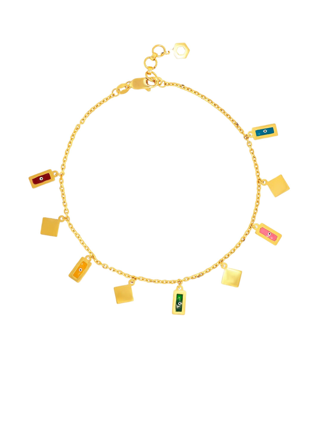 

BHIMA 22K Hallmark 916 Purity Yellow Gold Hanging Bracelet