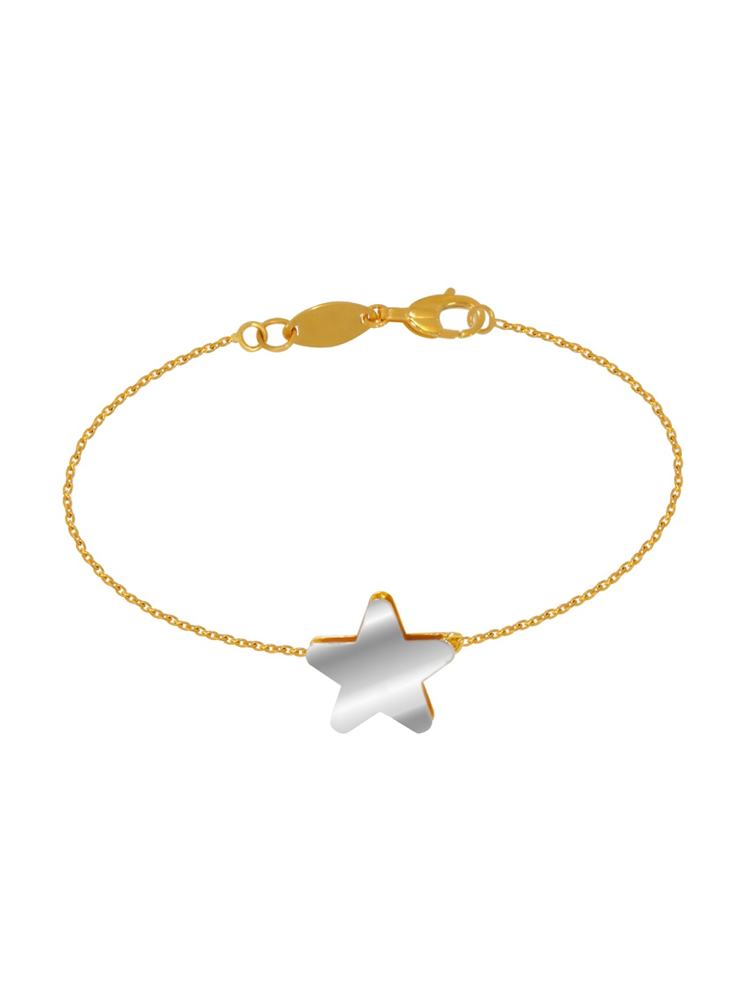 

BHIMA 22K Hallmark 916 Purity Yellow Gold Rhodium Star Bracelet