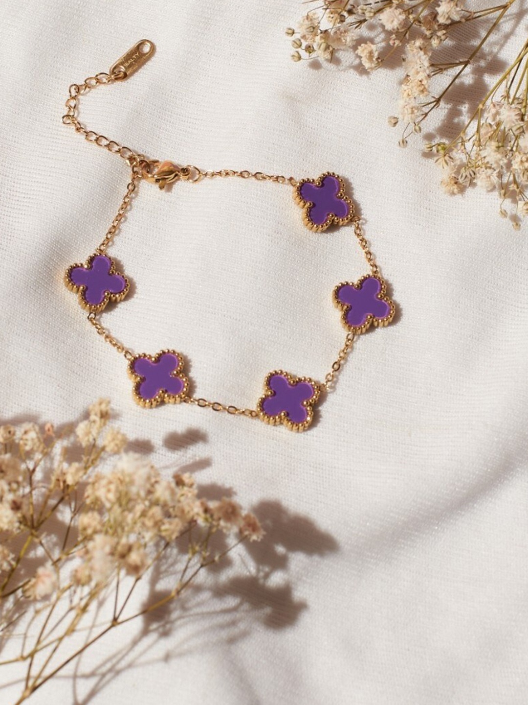 

SALTY Irish Clover Bracelet for Women, Purple