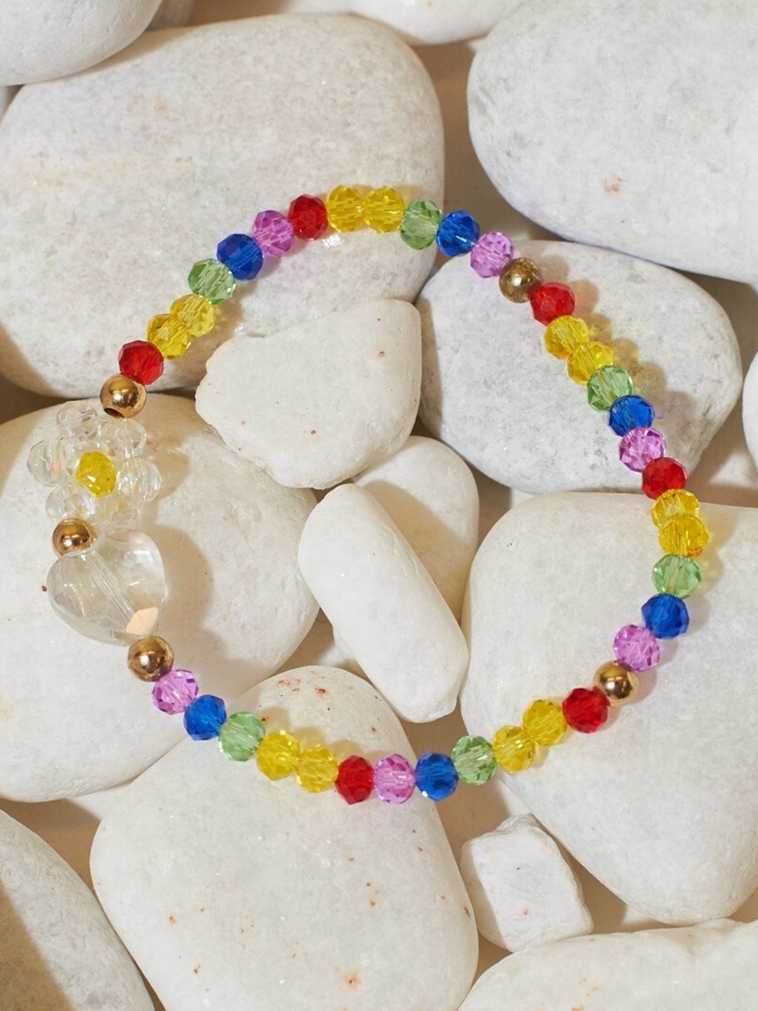 

SALTY Women Crystals Wraparound Bracelet, Yellow