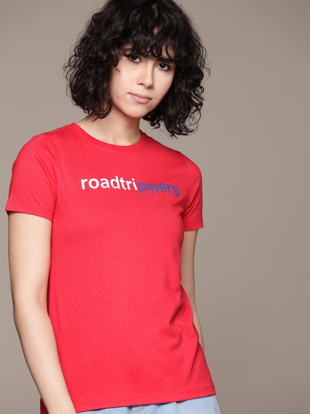 

Roadster Women Typography Printed T-shirt, Red