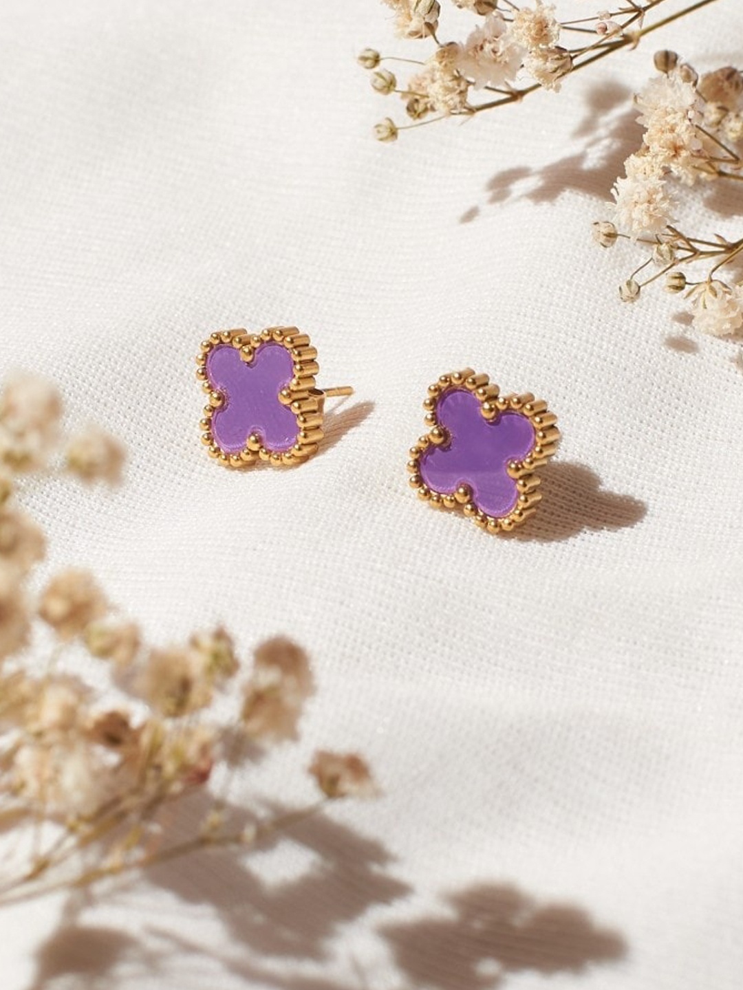 

SALTY Contemporary Studs Earrings, Purple