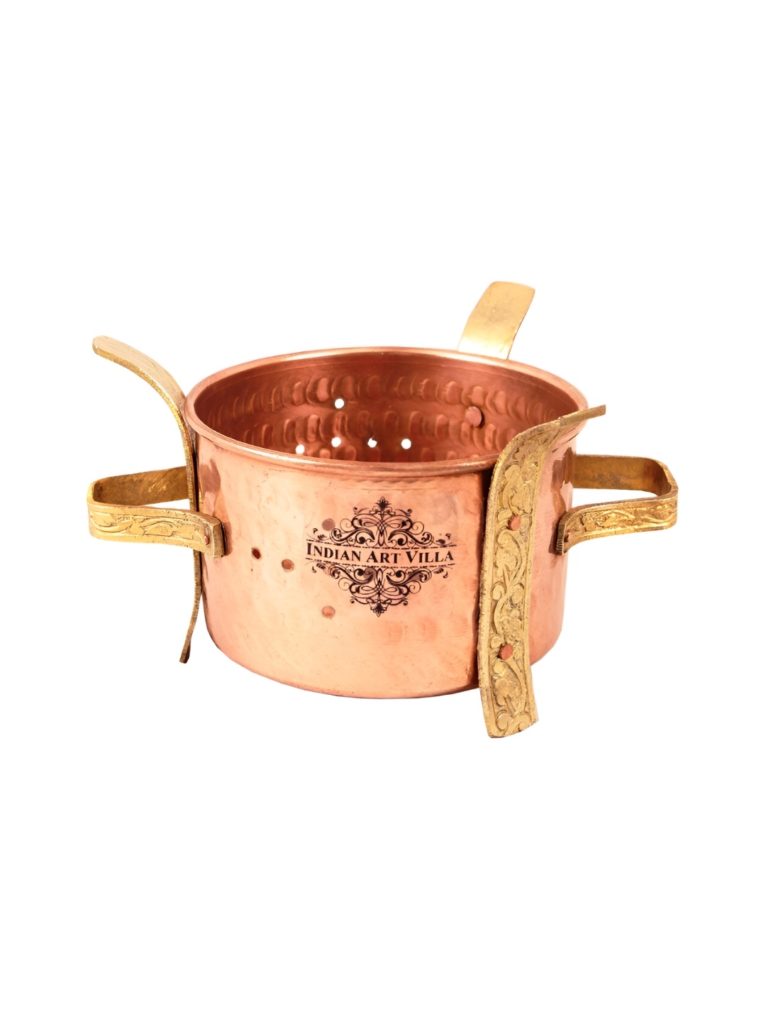 

INDIAN ART VILLA Copper-Toned Metal Food Container