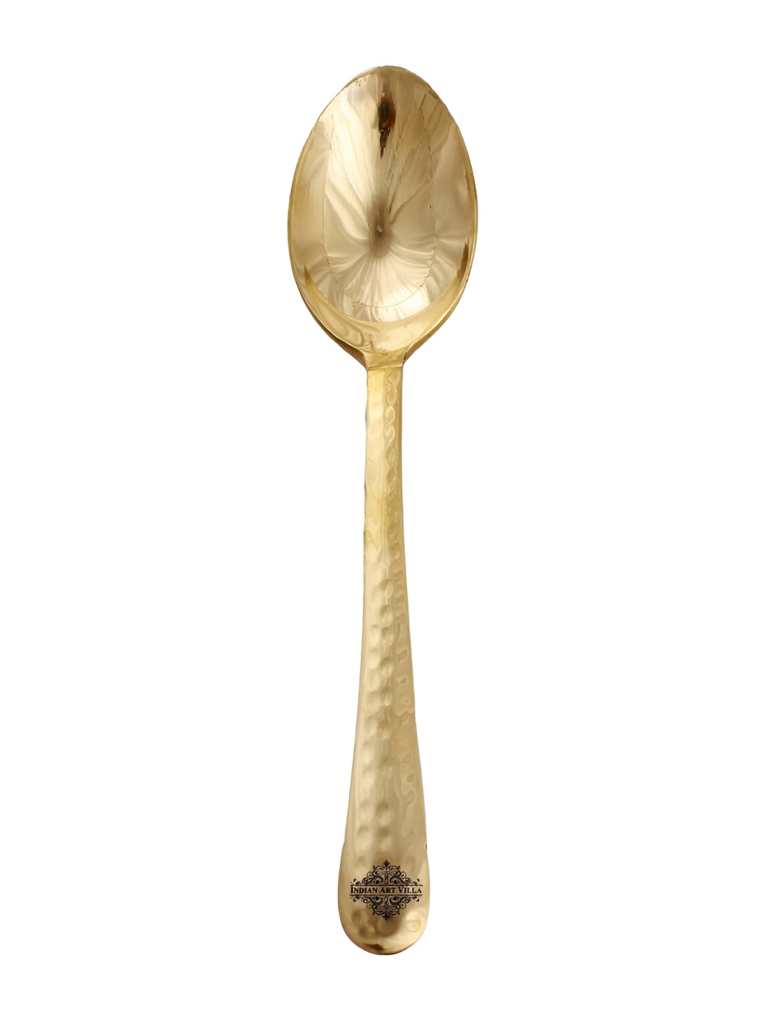 

INDIAN ART VILLA Brass Dessert Spoon, Gold