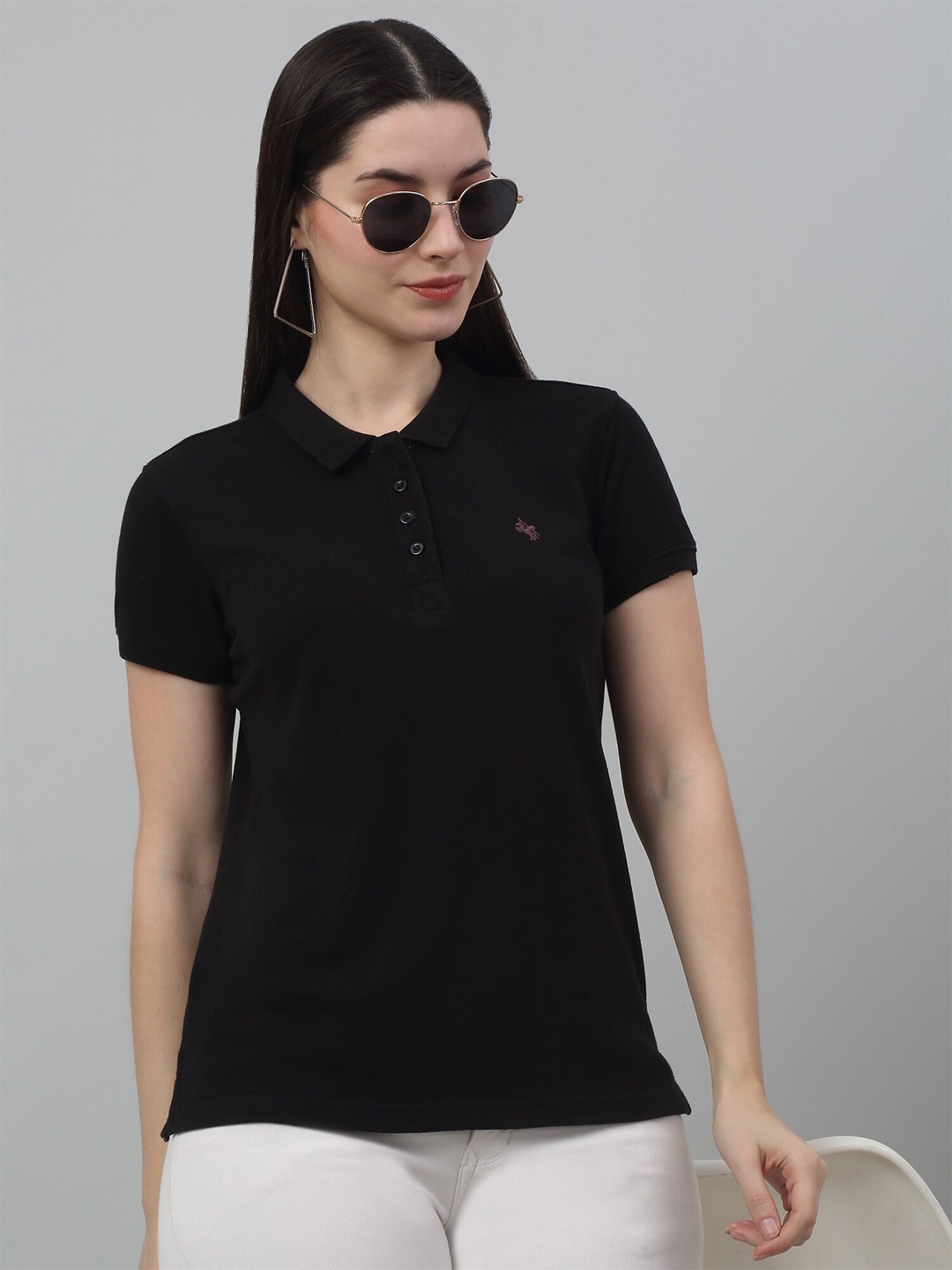 

Cantabil Polo Collar Short Sleeves T-shirt, Black