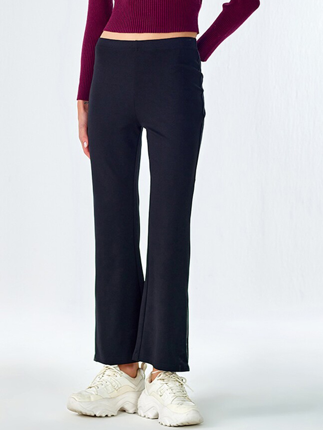 

Black Kickflare Mid Rise Trouser