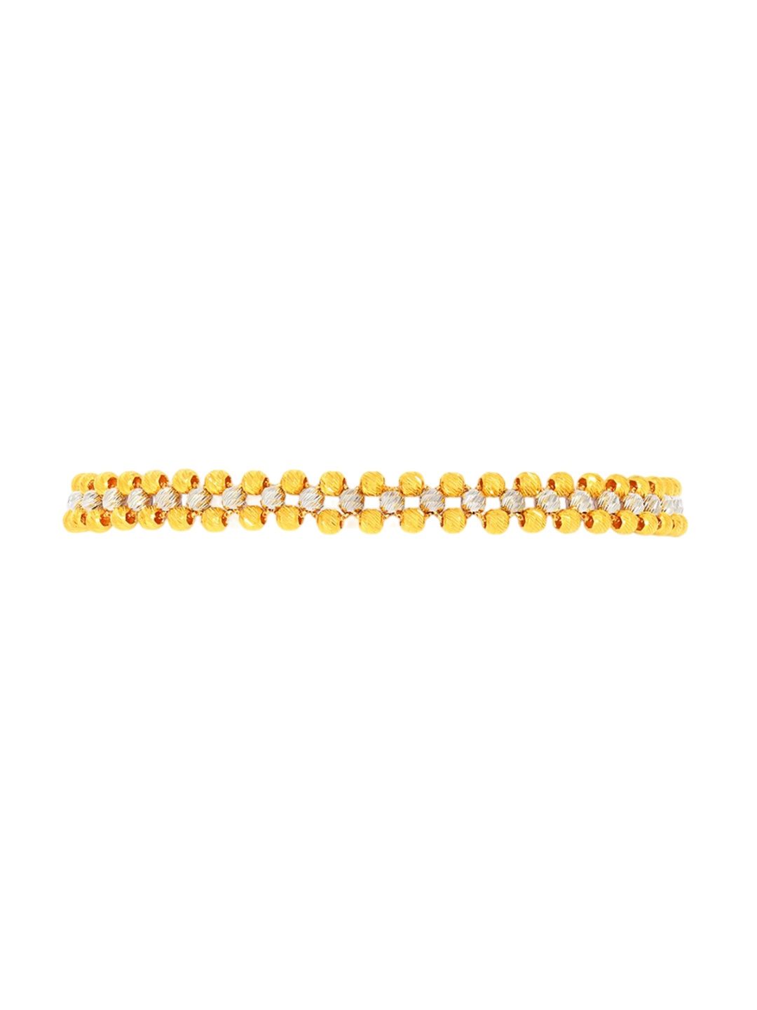 

BHIMA 22K Hallmark 916 Purity Yellow Gold Cutting Ball Bracelet