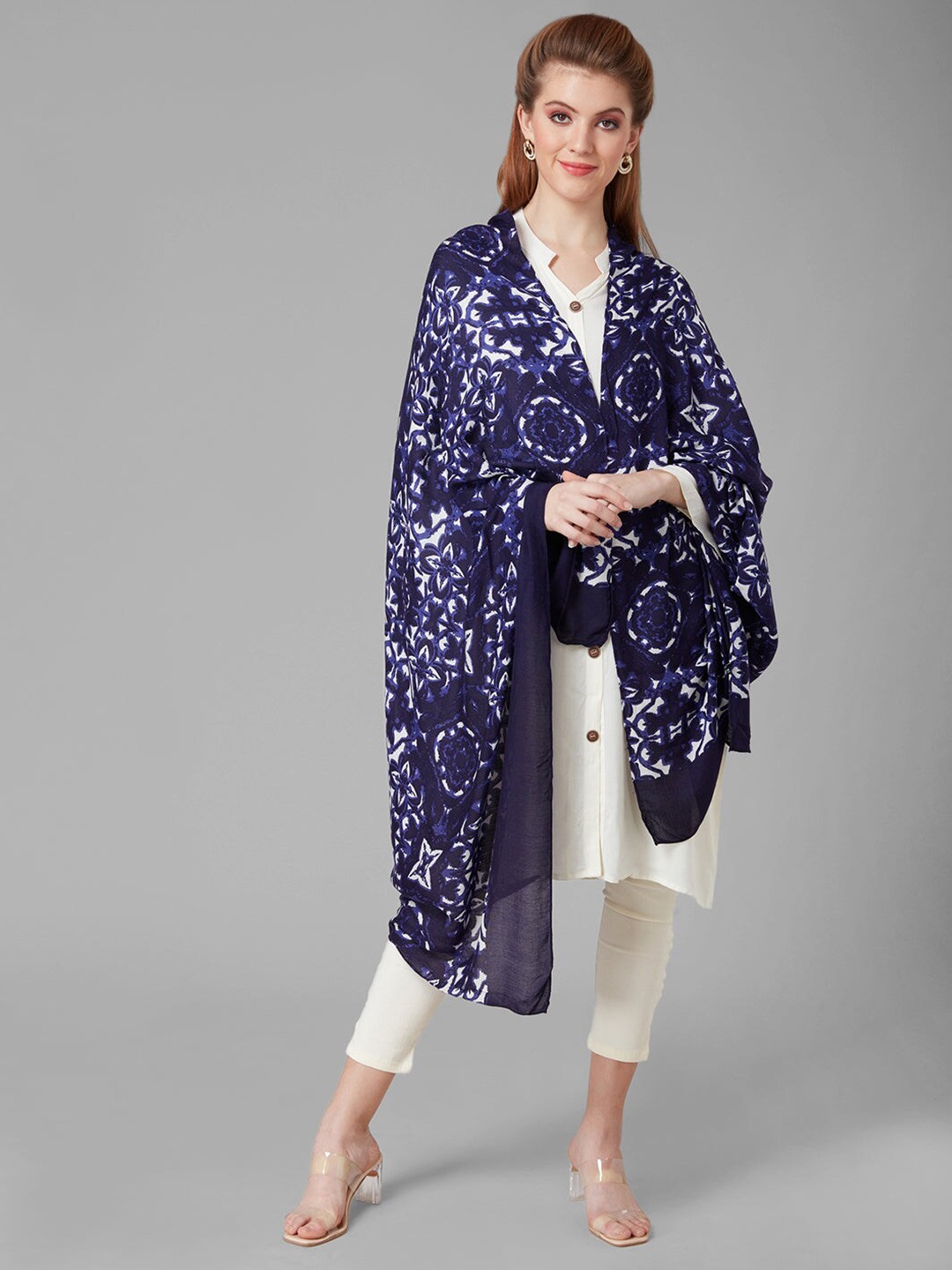 

Style Quotient Women Printed Scarf, Purple