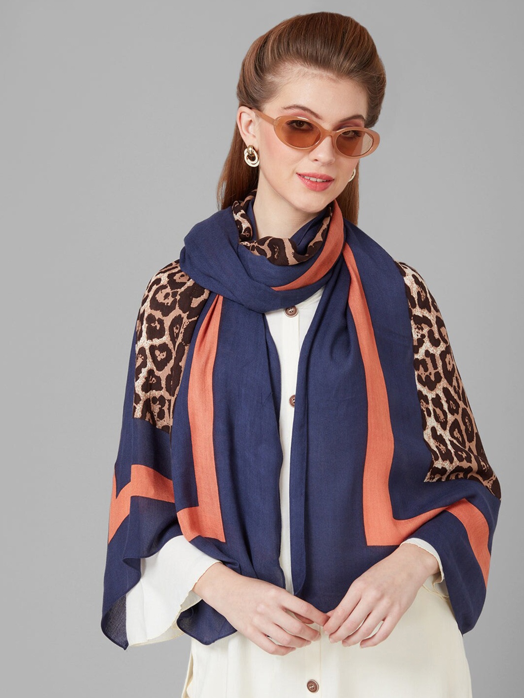 

Style Quotient Women Printed Scarf, Blue
