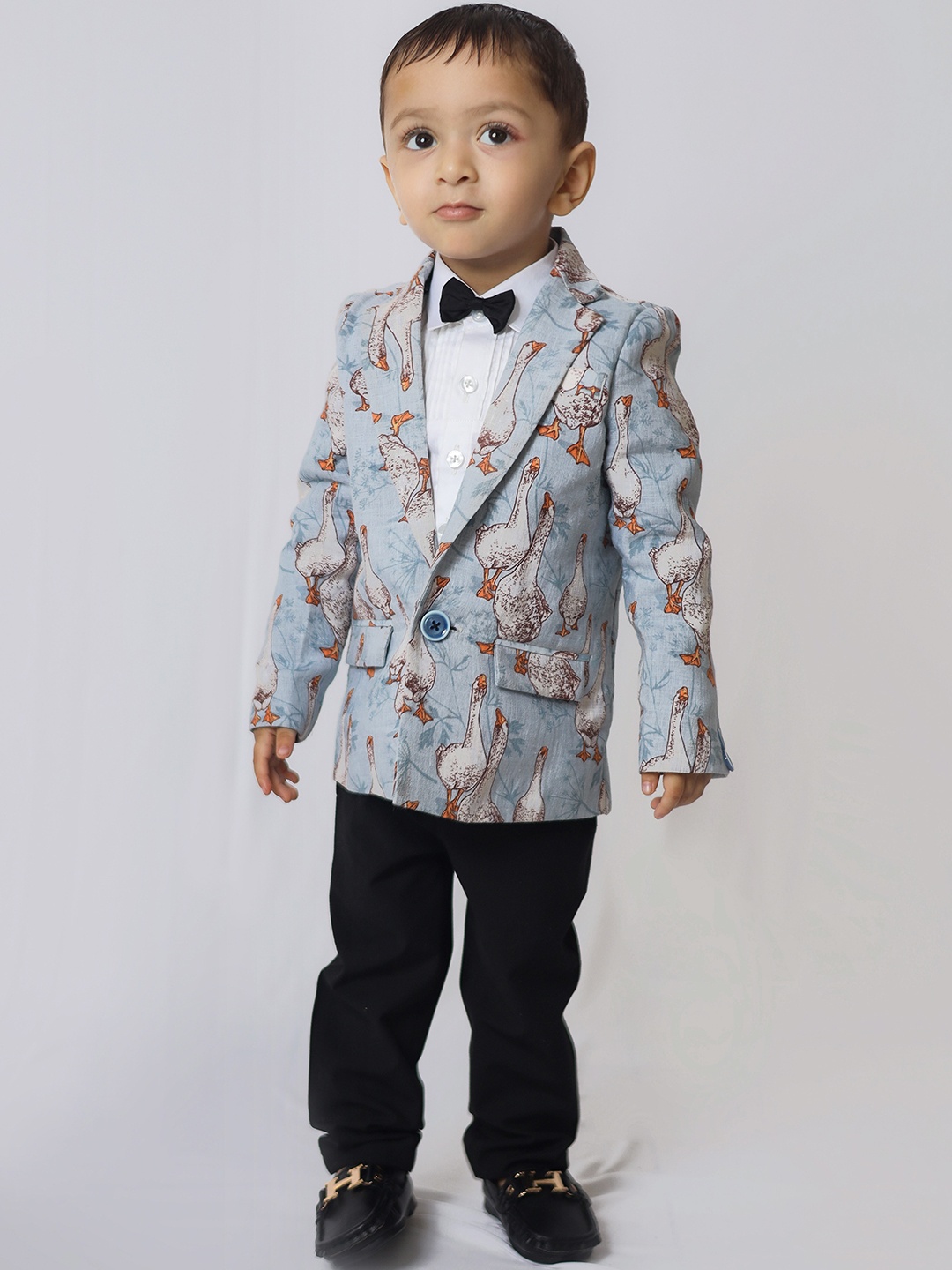 

BAESD Boys Printed Single-Breasted 2 Piece Suit, Blue