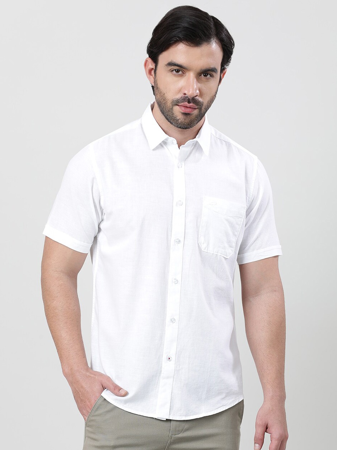 

Crocodile Classic Comfort Cotton Casual Shirt, White