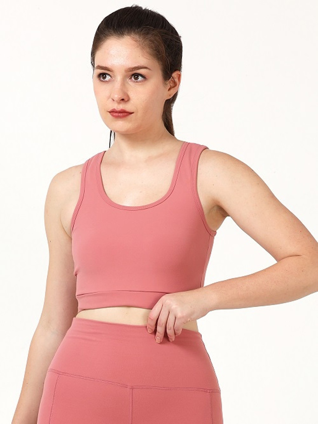 

CAVA Round-Neck Top With Tights Co-Ords, Pink